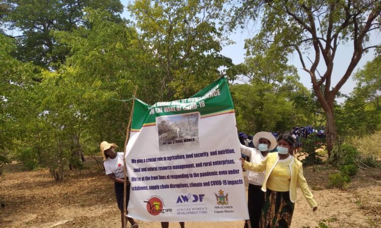 Lupanda women march during the commemorations
