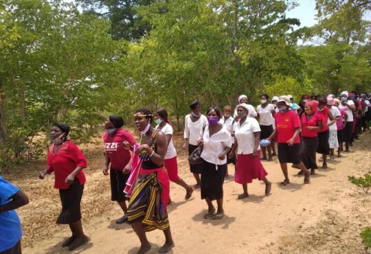 Part of the women who marched during the Ntengwe organised march