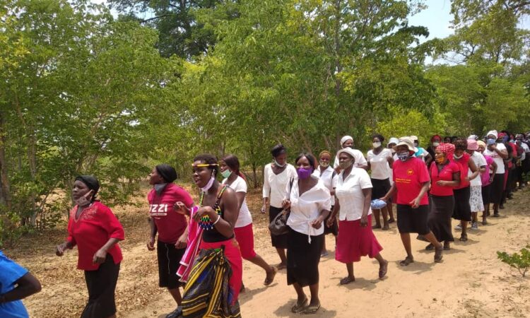 Part of the women who marched during the Ntengwe organised march