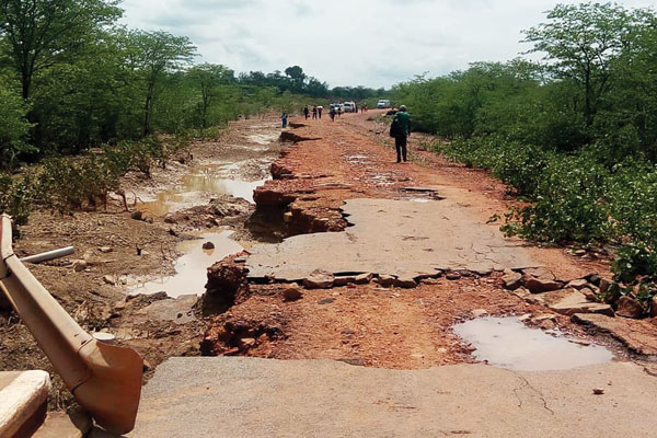 damage roads